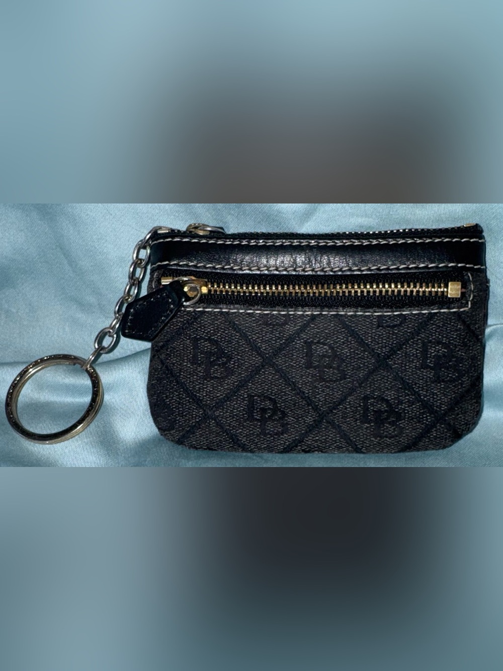 Dooney & Bourke Black Keyring Coin Pouch